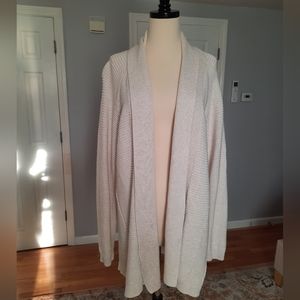 L.L.Bean open cream knit cardigan sweater